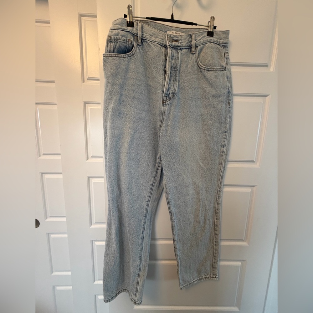 PacSun Light Blue High Rise Straight Denim Jeans